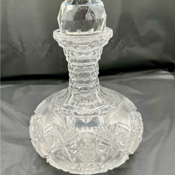 Vintage American Brilliant Cut Crystal By J. Hoare Decanter - Picture 1 of 9